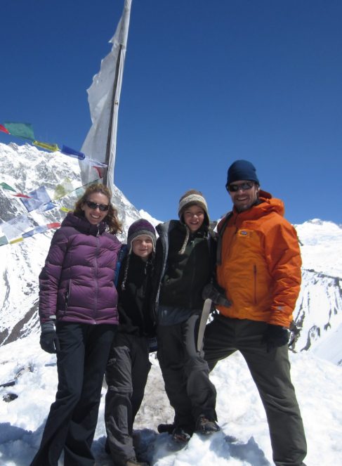 Amy, Braxton, Henry and Coalter, Langtang, Nepal, March 2013