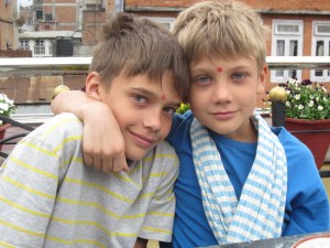 Third eyes open during Maha Shivaratri, Durbar Square, Kathmandu, Nepal