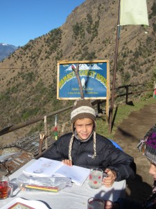 Hot lemon at the Namaste, Sherpagaon