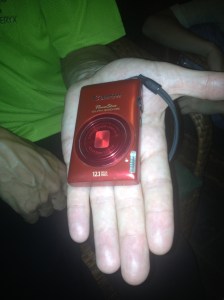 Cutting edge technology: the Canon PowerShot Elph 300HS (in red), perfect for wildlife photography!