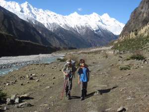 Boys on the way to Mu Gompa