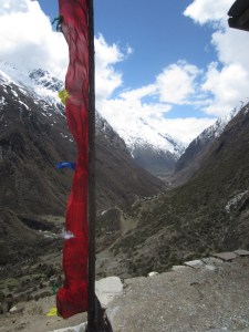 The view down valley from Mu Gompa