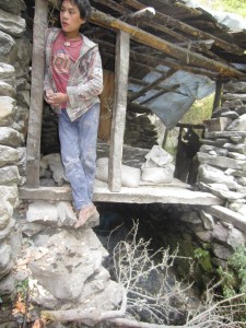 Water-powered corn mill, below Bihi Phedi