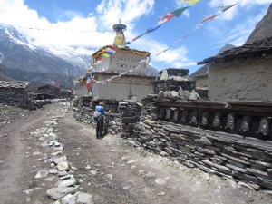 Braxton turning the dharma wheels, Samagaon