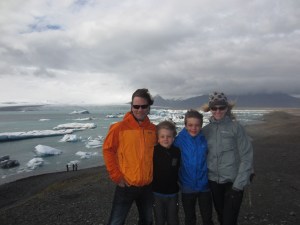 Family shot at Glacier Lagoon, Iceland