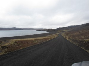 On gravel ten minutes outside Reykjavik, Iceland